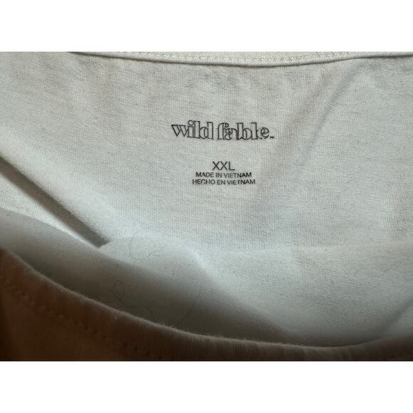 Wild Fabel Lot of 2 Square Neck Crop Spaghetti Strap Tops Gray & White Size XXL - Picture 4 of 5